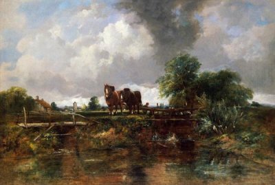 Frederick Waters Watts - A Wooded River Landscape