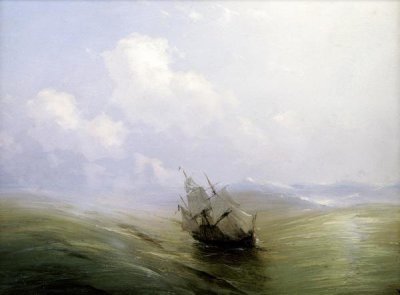 Ivan Konstantinovich Aivasowsky - A Sailing Boat In a Heavy Swell