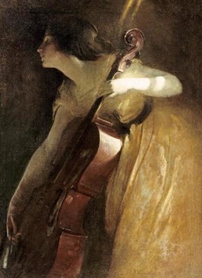John White Alexander - A Ray of Sunlight (The Cellist)