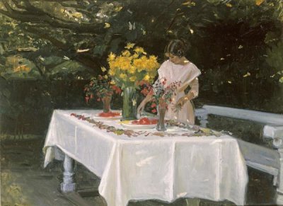 Michael Ancher - Preparing The Table