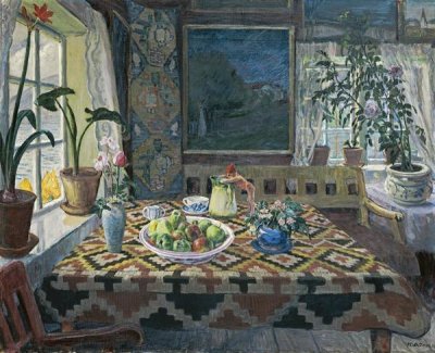 Nikolai Astrup - The Parlour at Sandalstrand