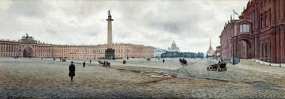 Mikhail Abramovich Balunin - The Hermitage Palace and Palace Square