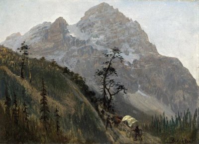 Albert Bierstadt - Western Trail, The Rockies
