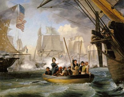 Thomas Birch - Commodore Perry Leaving The Lawrence