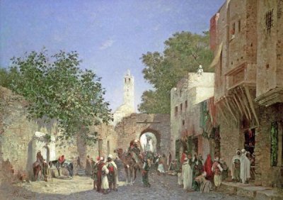 Honore Boze - An Arab Street Scene