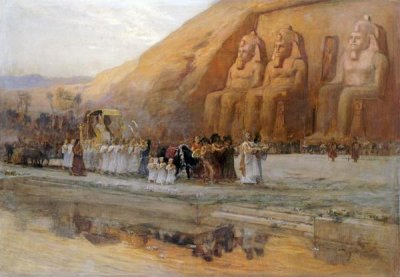 Frederick Arthur Bridgman - Temple D'Abou Simbel, La Fete Du Pharoan