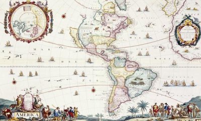Cornelis Danckerts - Map of The Americas, 1696