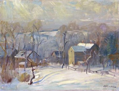Arthur Clifton Goodwin - Village In Snow