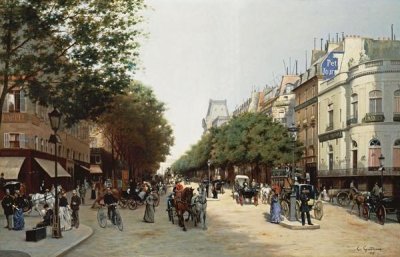 Edmond Georges Grandjean - Le Boulevard Des Italiens, Paris