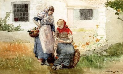 Winslow Homer - Picking Flowers