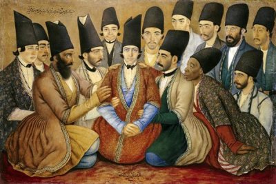Abu'l Hasan Ghaffari Kashani - A Young Qajar Prince and His Entourage