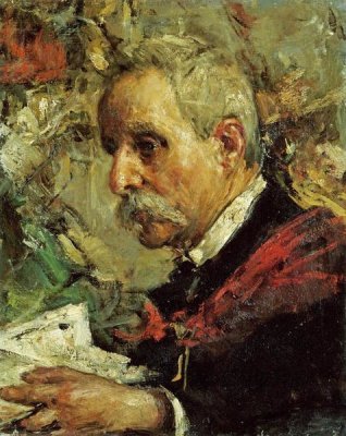 Antonio Mancini - A Portrait of The Artist's Father