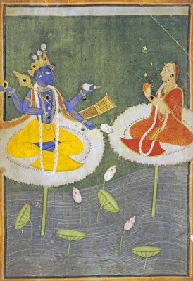 Mankot - Krishna and Tadha Enthroned