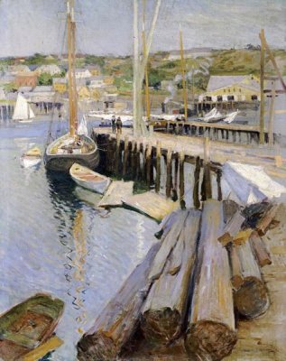 Willard Leroy Metcalf - Fish Wharves - Gloucester