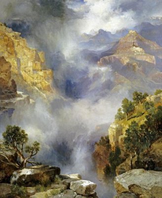 Thomas Moran - Mist In The Canyon