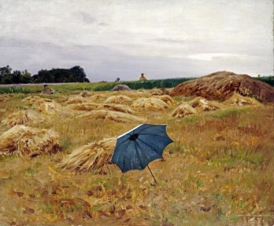 Charles Sprague Pearce - The Blue Umbrella