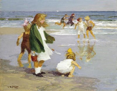 Edward Henry Potthast - Play In The Surf
