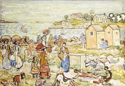 Maurice Brazil Prendergast - Bathers and Strollers at Marblehead