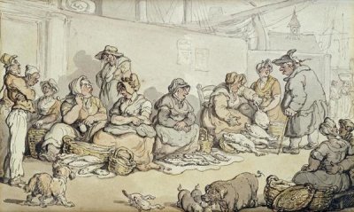 Thomas Rowlandson - The Fish Market, Grimsby