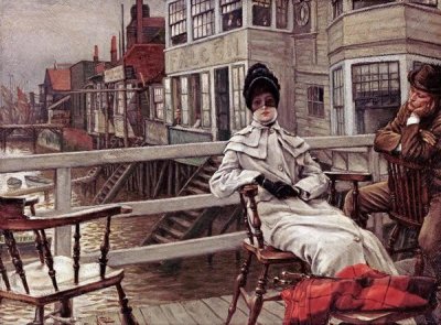 James Jacques Tissot - Waiting For The Boat at Greenwich