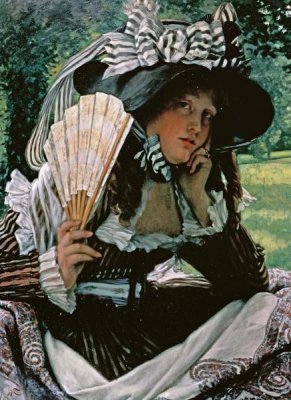 James Jacques Tissot - Girl With a Fan