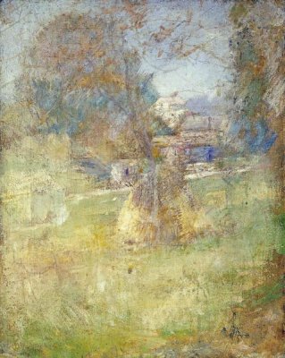 John Henry Twachtman - Landscape With Haystack