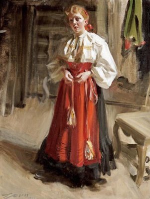 Anders Leonard Zorn - Girl In Orsa Costume