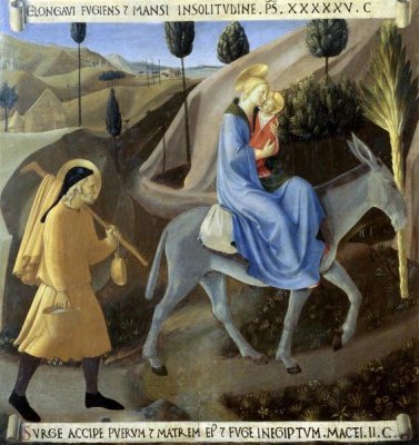 Fra Angelico - Story of The Life of Christ The Flight To Egypt