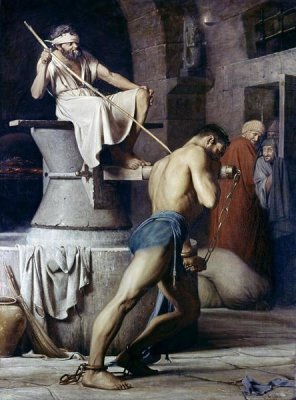 Carl Bloch - Samson On The Treadmill