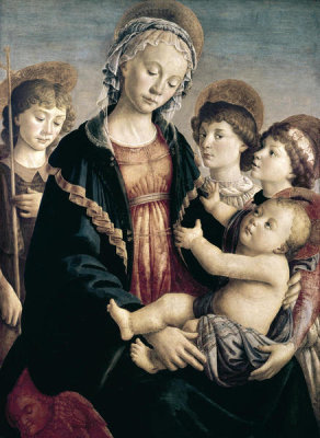 Sandro Botticelli - Madonna & Child With St. John Baptist & Two Angels