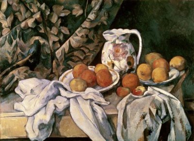 Paul Cezanne - Curtain, Carafe & Fruit