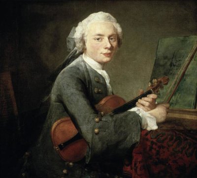 Jean-Baptiste-Siméon  Chardin - Young Man With a Violin