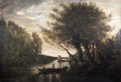 Jean-Baptiste-Camille Corot - Rowing To Shore
