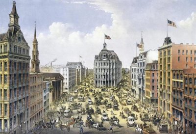 Currier and Ives - Broadway New York