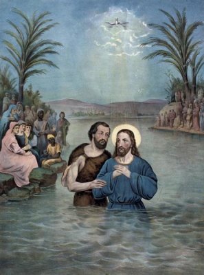 Currier and Ives - The Baptism of Christ