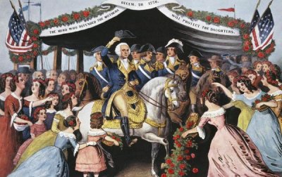 Currier and Ives - Washington's Reception on the Bridge at Trenton