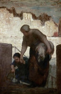 Honore Daumier - Laundress