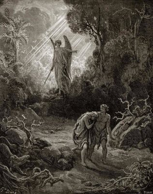 Gustave Doré - Adam and Eve - The Expulsion from the Garden (from Milton's "Paradise Lost")