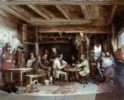 Alfred Elmore - News From India: Tavern Scene