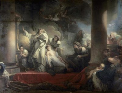 Jean Honore Fragonard - High Priest Coresus Sacrifices Himself To Save Callirhoe