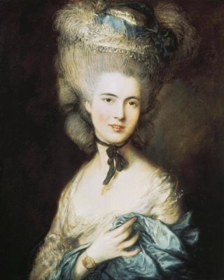 Thomas Gainsborough - A Woman In Blue, Portrait of The Duchess of Beaufort
