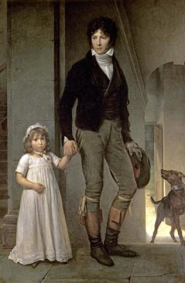 Francois Pascal Simon Gerard - Portrait of J.B. Isabey and His Daughter
