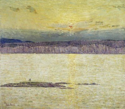 Childe Hassam - Sunset Ironbound Island: Mount Desert, Maine