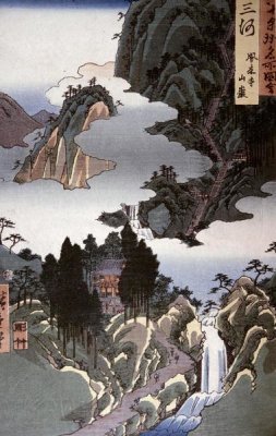 Hiroshige - Mikawa Province, Horaiji Temple