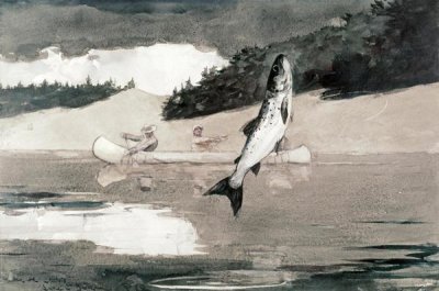 Winslow Homer - Flying Fish on Lake John