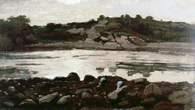 Winslow Homer - Fisherman on Rocks