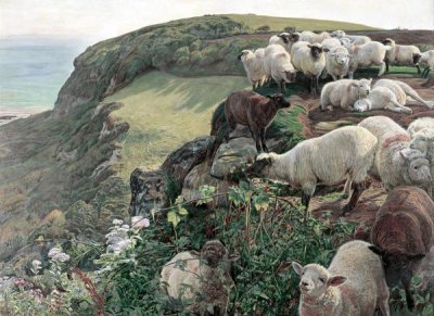 William Holman Hunt - Our English Coasts (Strayed Sheep)