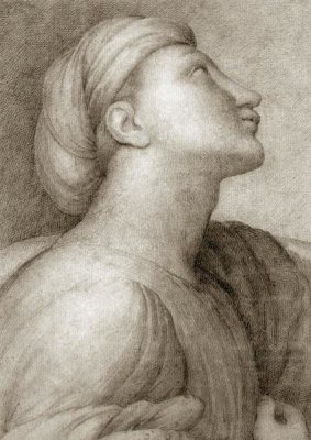 Jean Auguste Dominique Ingres - Profile of a Face in the style of Raphael
