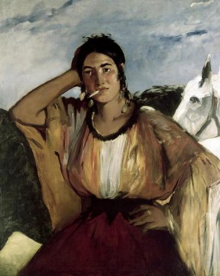 Edouard Manet - Gypsy with a Cigarette (Indian Woman Smoking)