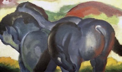 Franz Marc - Little Blue Horses